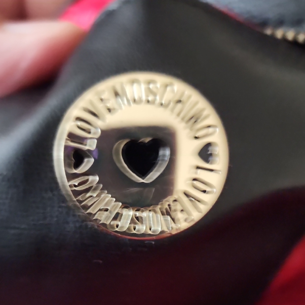 Love Moschino Black Studded Heart Backpack Gold Hardware Mini Bag OS - Picture 10 of 15